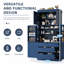 Garde-manger autoportant de 77 po de hauteur avec tablettes réglables, tablettes de porte, tiroirs et supports à vin-129225939