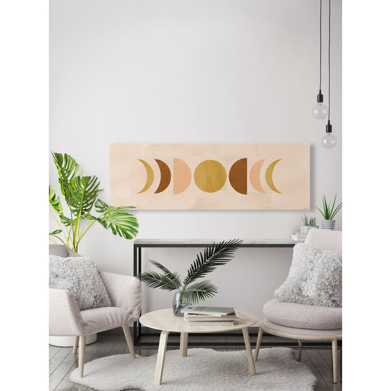 Moon Phases Cycle by Marmont Hill - Wrapped Canvas Panoramic Painting, 41cm H x 122cm W x 3.81cm D