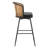 Cane Back Swivel Upholstered Counter & Bar Stool-112649025-112649024