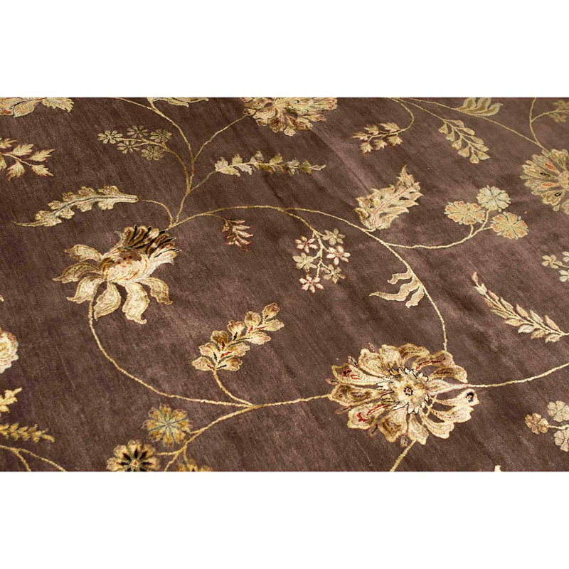 Hand Knotted Wool Floral Area Rug