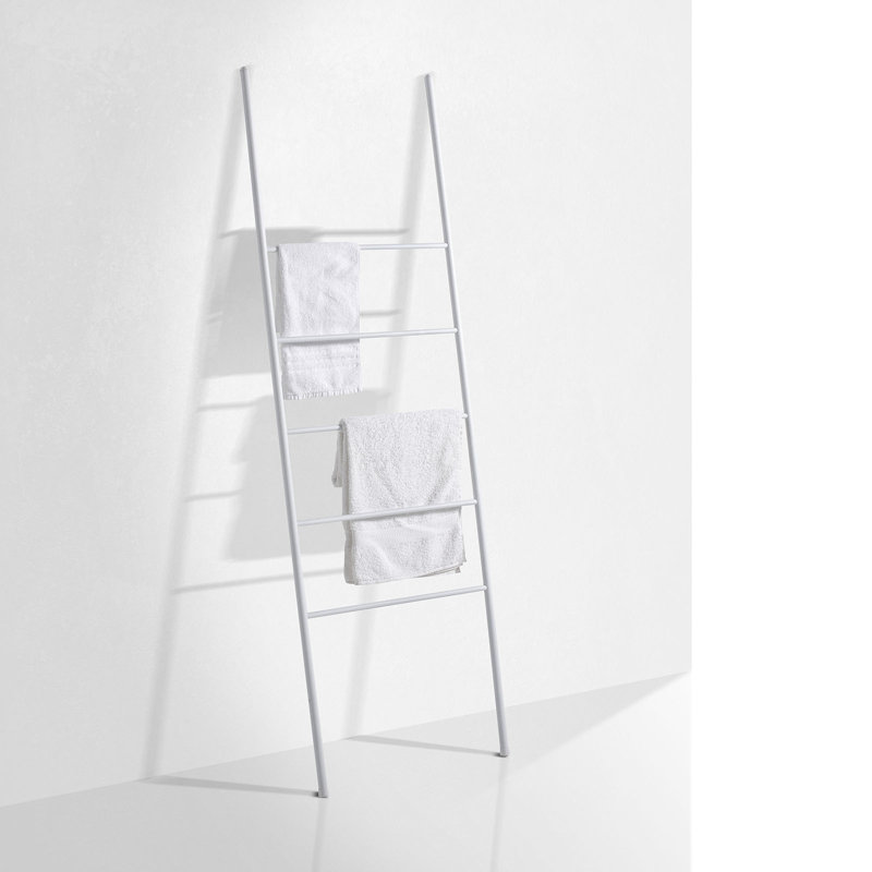 Theus 4 Wall Towel Stand, White Matte
