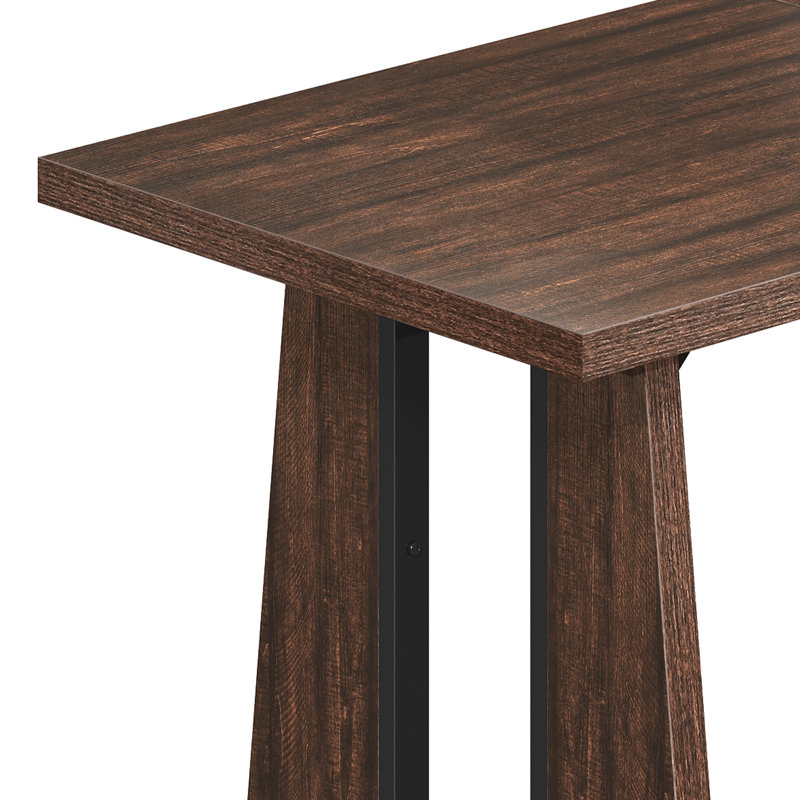 Table de salle à manger Elmon, H 29,5 po x L 70,86 po x l 31,5 po, Noyer