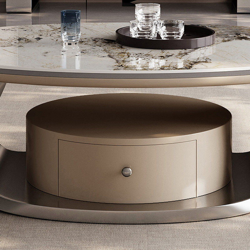 Table basse de luxe minimaliste et légère, H 16,53 po x L 47,24 po x l 27,55 po, Argent