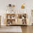 55" Sideboard Buffet Cabinet with 4 Glass Doors, Modern Farmhouse Storage Cabinet Table for Kitchen Dining Room, Living Room-2080515732