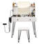 Ensemble de coiffeuse avec miroir, prises de courant et tabouret de coiffeuse-1141006985