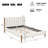 Modern Boucle Upholstered Bed with Vertical Striped Headboard and Solid Wood Frame (Queen)-213059594