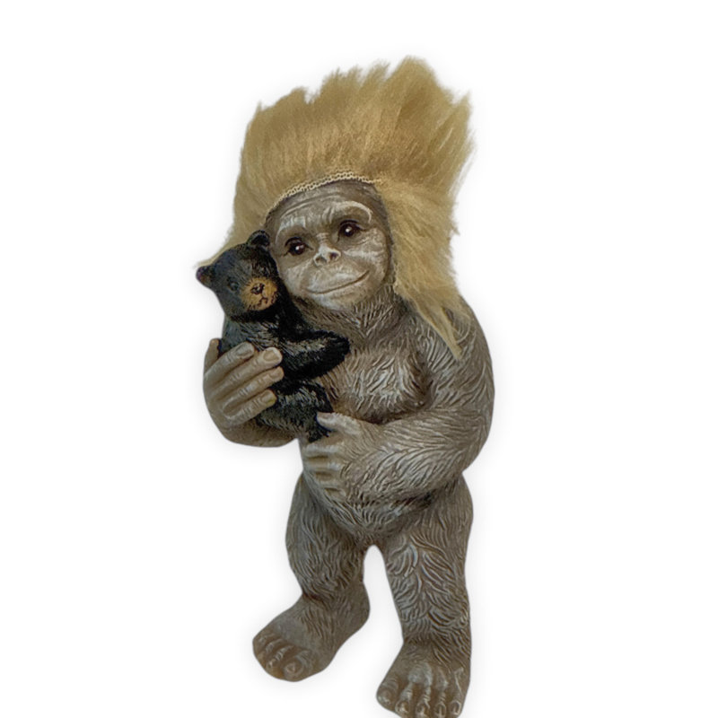 Blond Bigfoot and Bear Cub