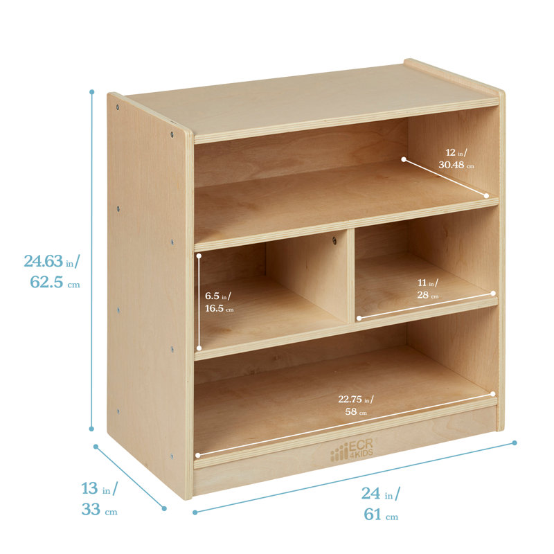Petit chariot de rangement ECR4Kids, Naturel