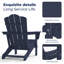 Chaise Adirondack pliante en plastique Delman-462580348
