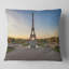 Coussin lombaire cityscape tour à soleil de paris