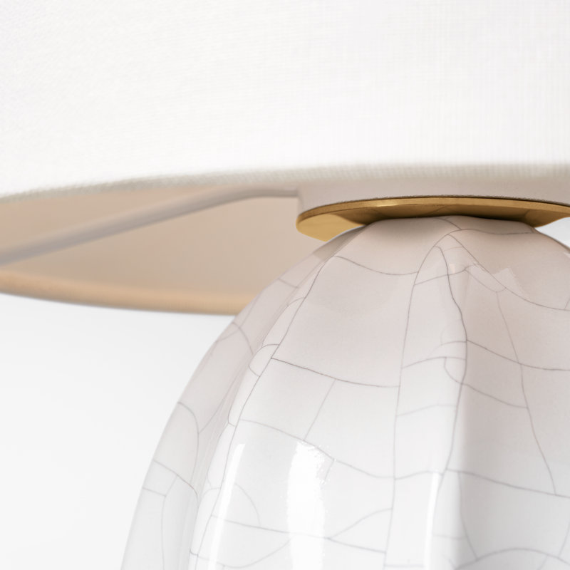 Melanie Cordless LED Table Lamp by Barbara Barry, Crackled Ivory