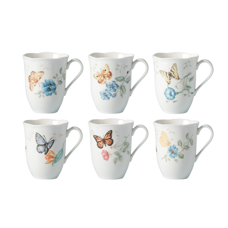 Ensemble de 6 tasses Butterfly Meadow par Lenox