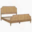 Grand lit plateforme tissé Cane