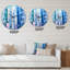 Paysage urbain de style abstrait gratte-ciel Panorama I - horloge murale moderne-60279901