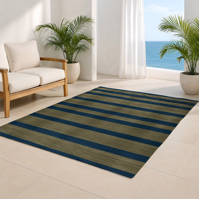 Tapis intérieur / extérieur bleu HorizontalStripes