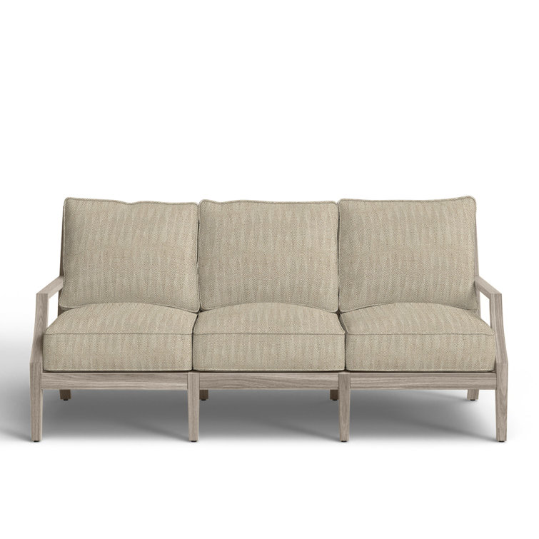 Haley Teak Outdoor Lattice Back Sofa