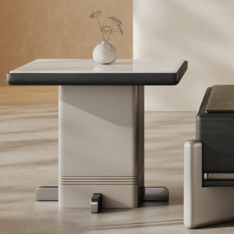 Table basse carrée en pierre micro-cristalline