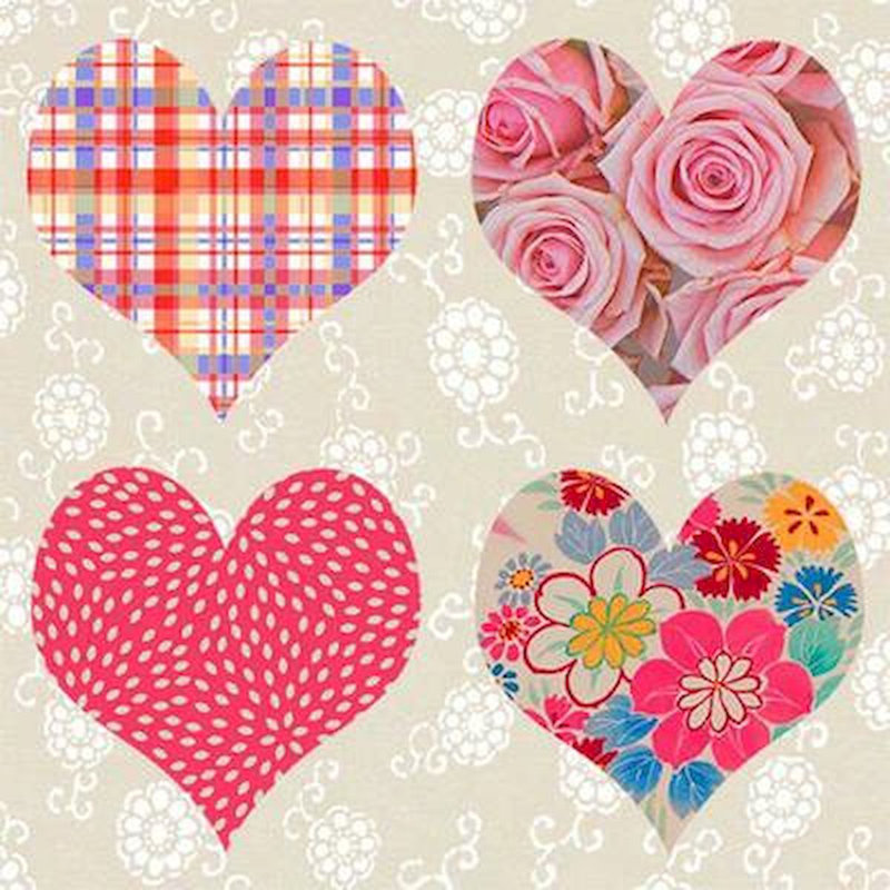 Serviettes jetables en papier Heart Basic