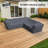 Croix 90'' Wide L-Shaped Wicker Patio Sectional  Sofa Cover
