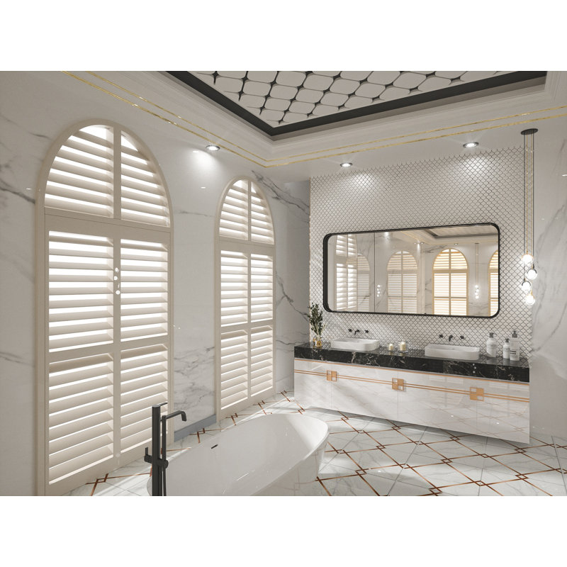 Miroir d'appoint Tyro, Noir mat, 60 po x 30 po, Rectangulaire