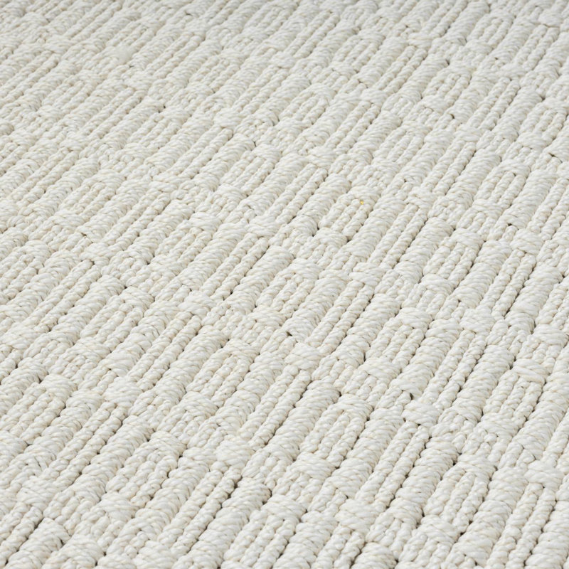 Solid Textured Area Rug, Rectangle 5' x 7'