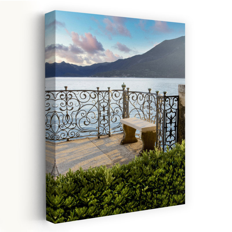 Giardino Sul Lago # 8 - Paysages, bancs de photographie, Italie, art, H 24 po x l 16 po