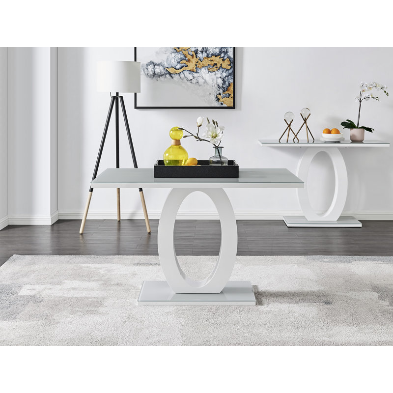 Scottsmoor Halo Rectangular Dining Table High Gloss - Modern Statement Design, H76 x L70 x W120cm