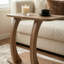 Table d'appoint moderne en forme de C, table basse compacte et alternative au canapé et au salon-598009777-598009788