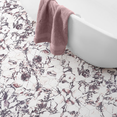 Touche 4" Hex 11-3/4 In. X 13-5/8 In. Porcelain Mosaic Tile
