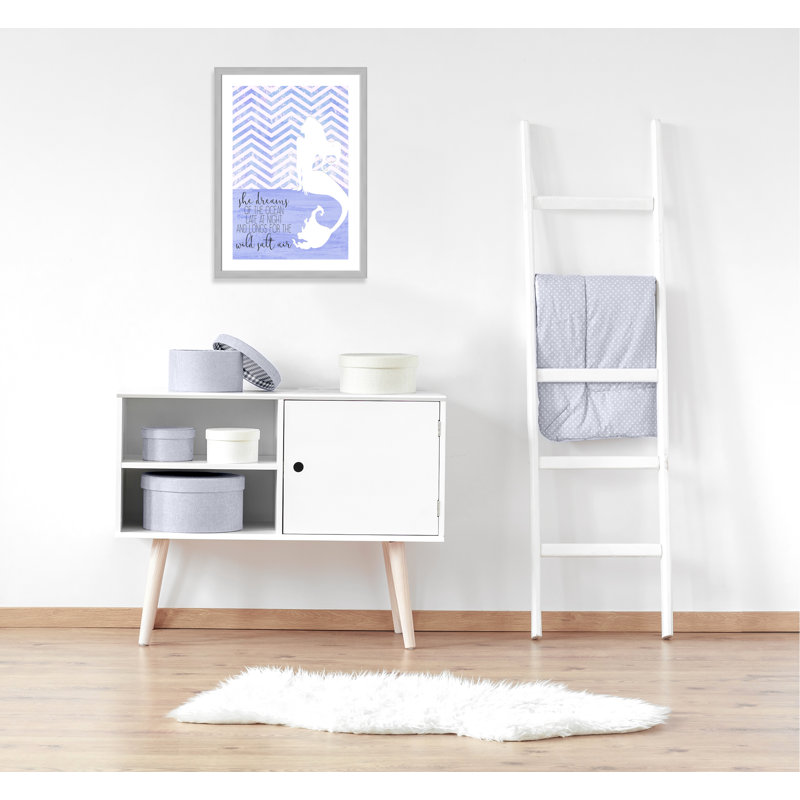 Adhésif décoratif She Dreams, H 34,5 po x l 24,5 po x P 0,6 po, Encadré plat argent