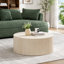 Table basse en faux travertin avec motif en relief accrocheur, travertin