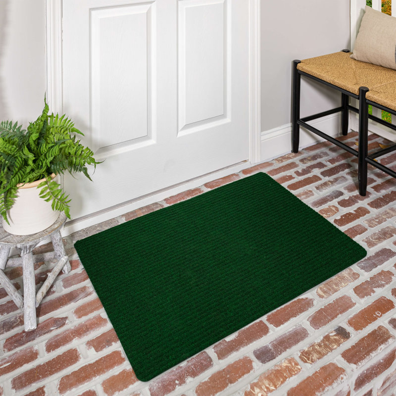 Paillasson intérieur / extérieur antidérapant double jeu, Vert, 24 po x 36 po