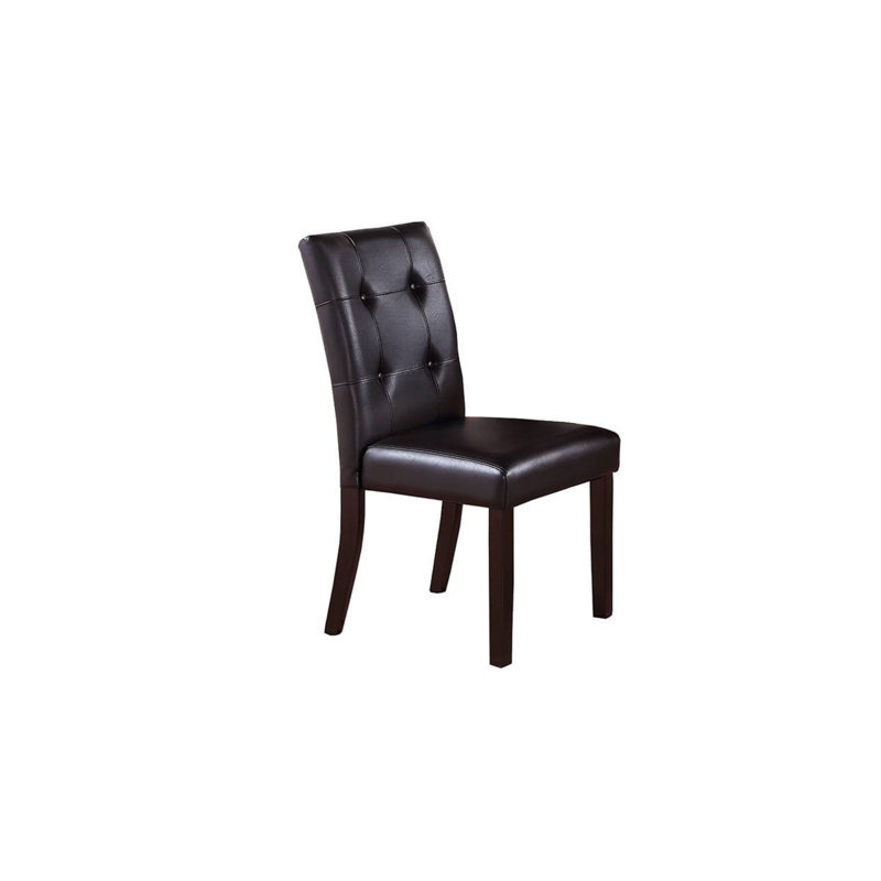 Acenni Tufted Faux Leather Upholstered Parsons Chair