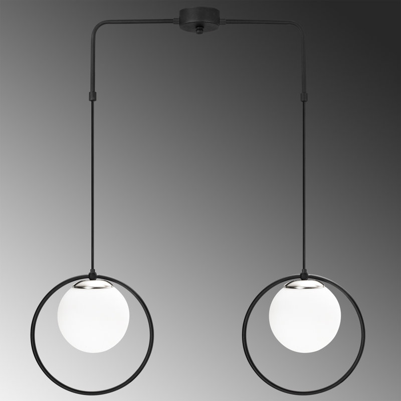 Luminaire suspendu pour îlot de cuisine à 2 lumières Dmitri