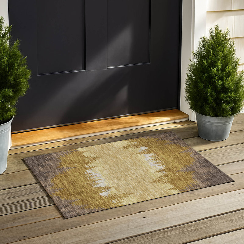 Machine Washable Indoor/Outdoor Chantille ACN2861 Lodge Rug, Walnut, 2'6" x 3'10"