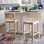Tabouret Yalingup avec structure en bois massif