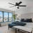 Low Profile 52" 5-Blades Indoor Flush Mount Ceiling Fan with Reversible DC Motor and Remote Control-1815329779