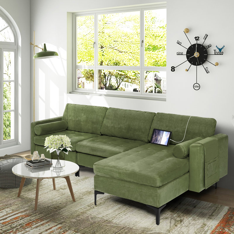 Canapé et chaise modulaire réversible de 97 po de large Rentschler
