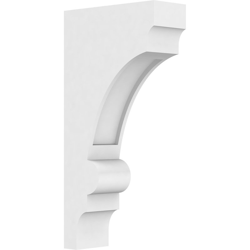 3"W x 9"D x 18"H Standard Diane Architectural Grade PVC Corbel, 18"H x 3"W x 9"D