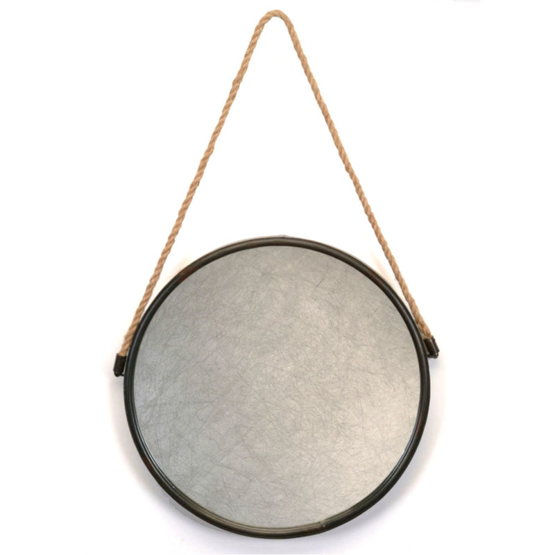 Miroir 14 avec corde, 14 po x 14 po
