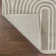 Megane MidCentury Art Deco Striped Arches Two-Tone High-Low Beige/Cream Rug