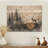 Deer In Wooden Forest Landscape III - Deer Animal Wood Wall Decor - On Natural Pine Wood-1789310437