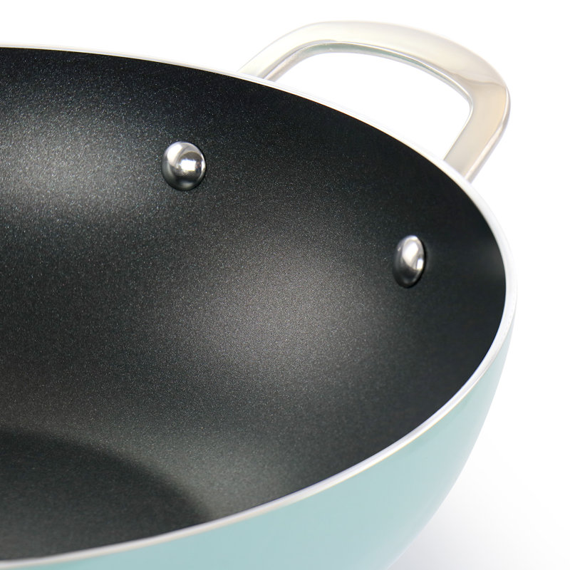 Poêle à frire antiadhésive en aluminium 12 po avec couvercle Martha Stewart