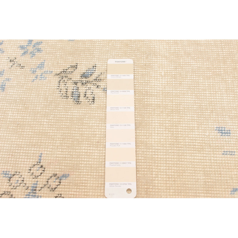 Odalyz One-of-a-Kind 3'11" x 6'11" 2000s Rectangle Wool Area Rug in Ivory