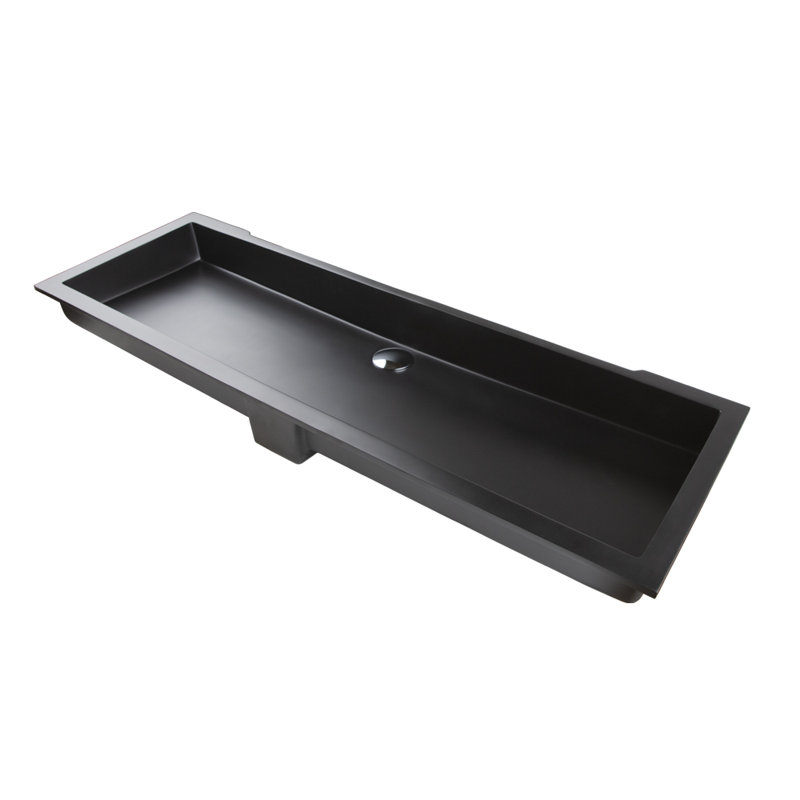 Kubista 47.75'' L Bathroom Sink, Matte Black