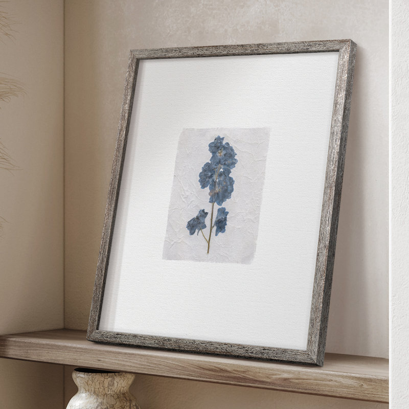 Decoupage Floral III, reproduction encadrée - bois massif 50759, H 15 po x l 12 po