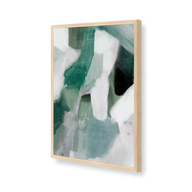 Emerald Mist II, reproduction encadrée, H 25 po x l 19 po, Cadre en érable brut ouvert