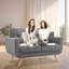 Fauteuil d'appoint avec revêtement en lin Janeil-498589568