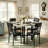 5-Piece Dining Set, Compact Mid-Century Modern Kitchen Table & Chairs Set With Round Table And 4 Upholstered Chairs, 4 Person Small Dinette Set For Home Apartment Loft-520199992