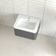 Armoire de salle de bain murale 24 po avec lavabo flottant mural et tiroir en céramique blanche